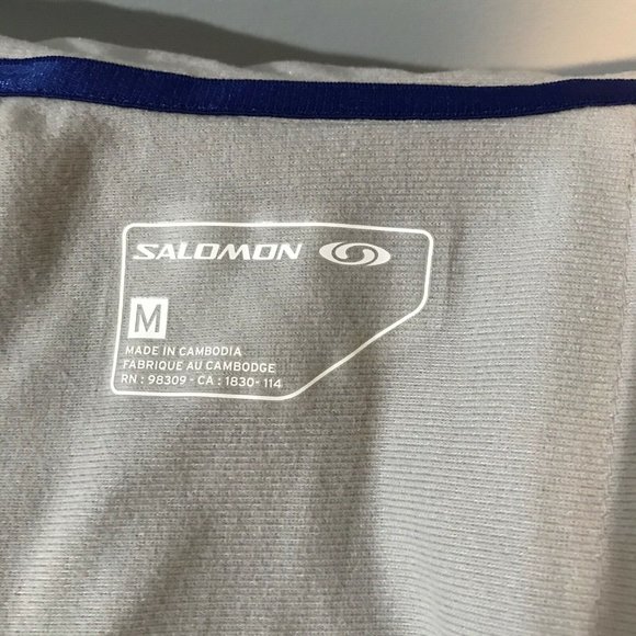 NWT Salomon Nova III Softshell Clima Windbreaker Ski Jacket Bay Blue - Picture 7 of 8